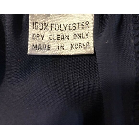 Navy Polyester Pencil Skirt Womens Size 10 Vintage 80s - Picture 5 of 5